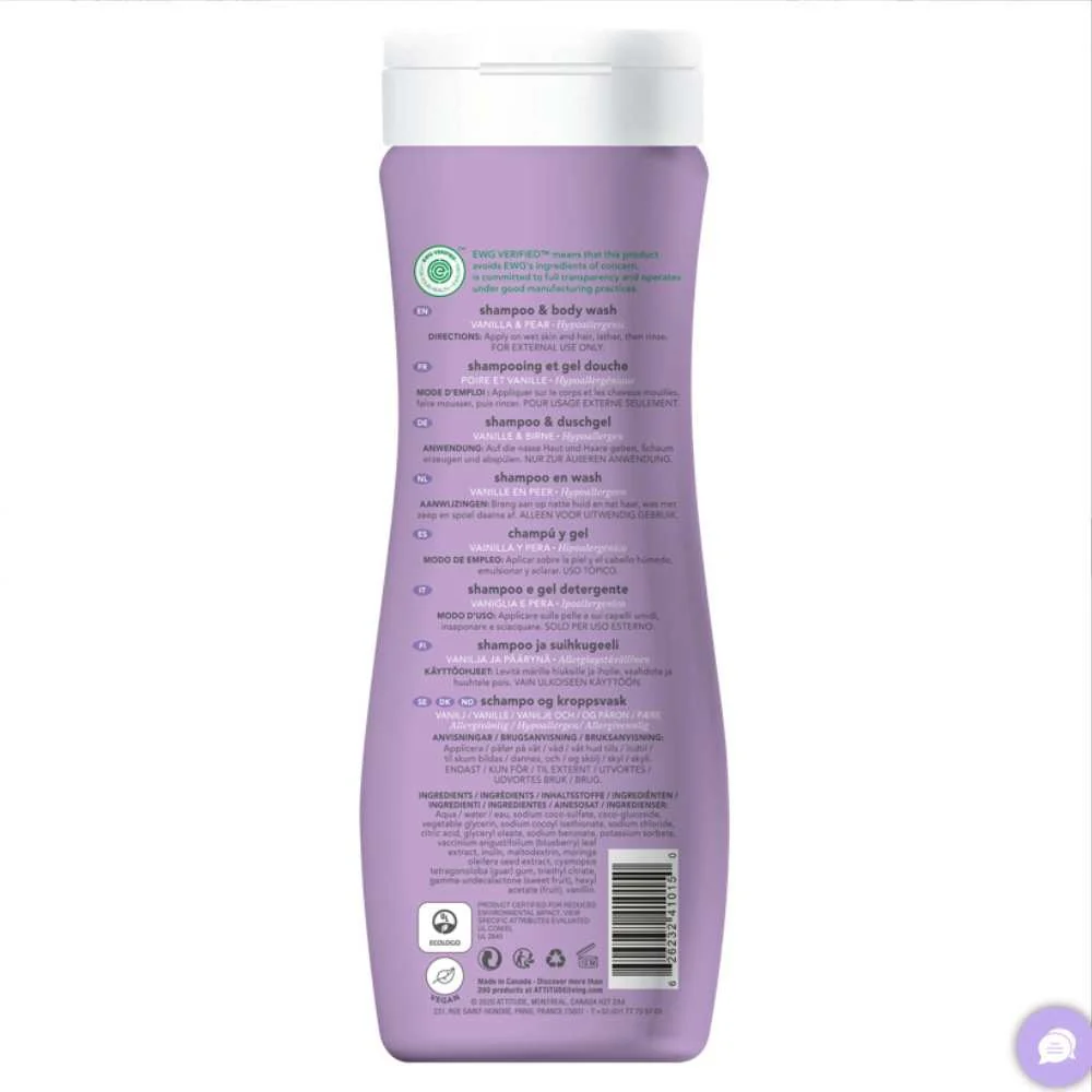 Little Leaves 2in1 Vanille Peer Shampoo - 473ml - Image 2