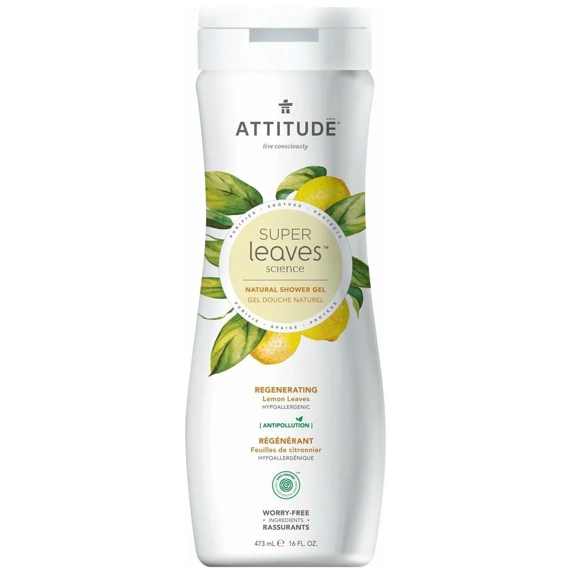 Super Leaves Regenerating Lemon Douchegel - 473ml