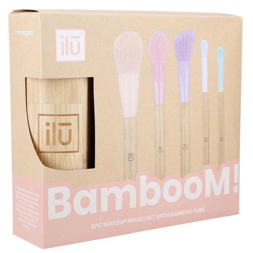 Makeup Brush Set + Bamboo Houder - 5st. - Image 4