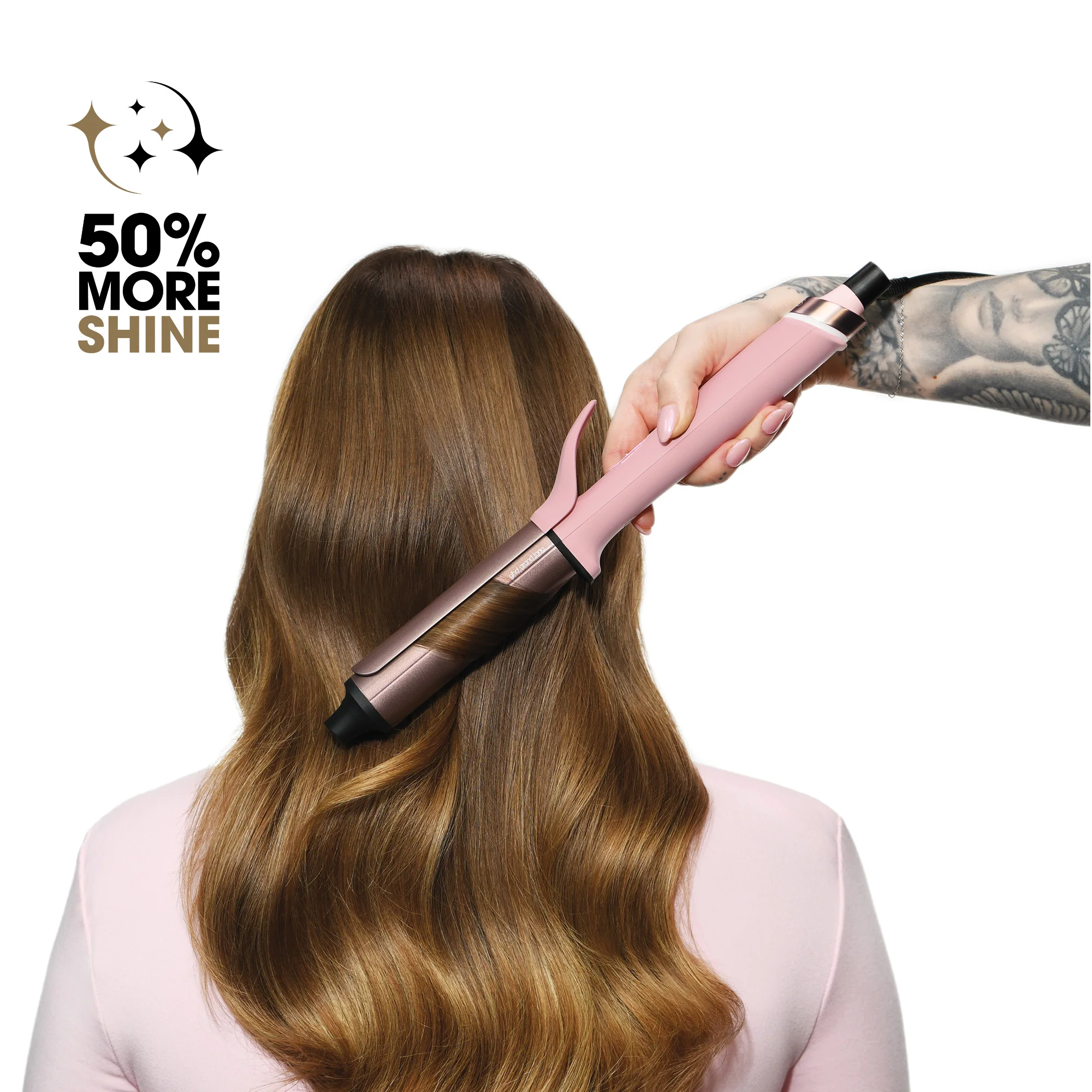 Chronos Curve Grand Tong Curling Iron - 32mm - Pink Collection - Image 4