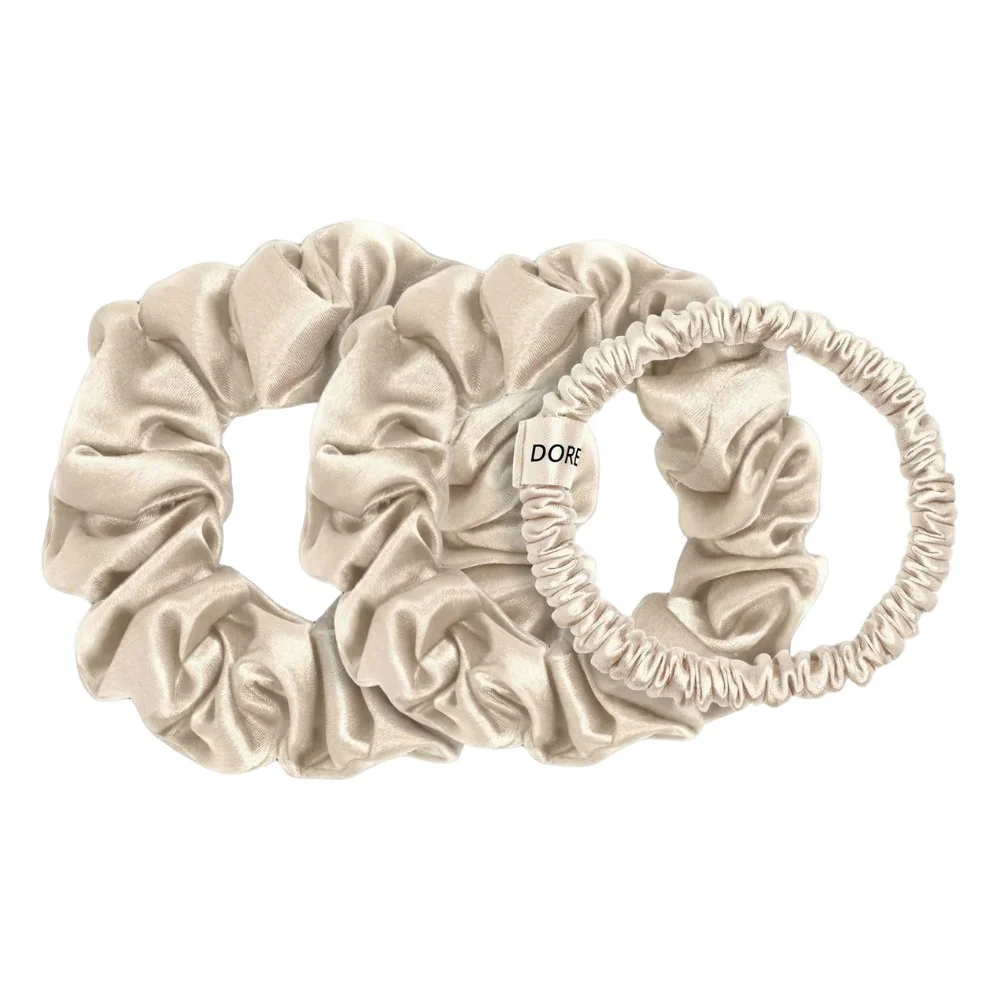 Scrunchie Set Champagne - 1/2/3cm - Image 2