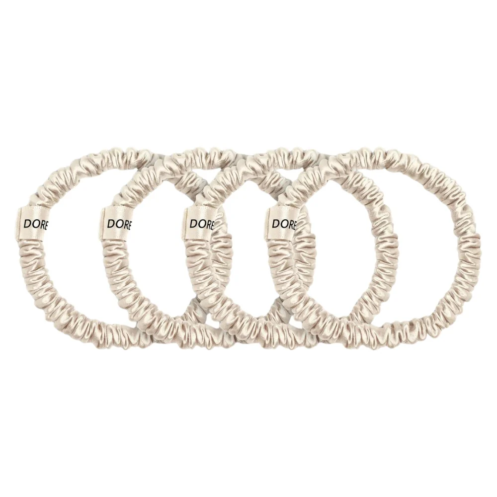 Scrunchie Set Champagne - 4x1cm - Image 2
