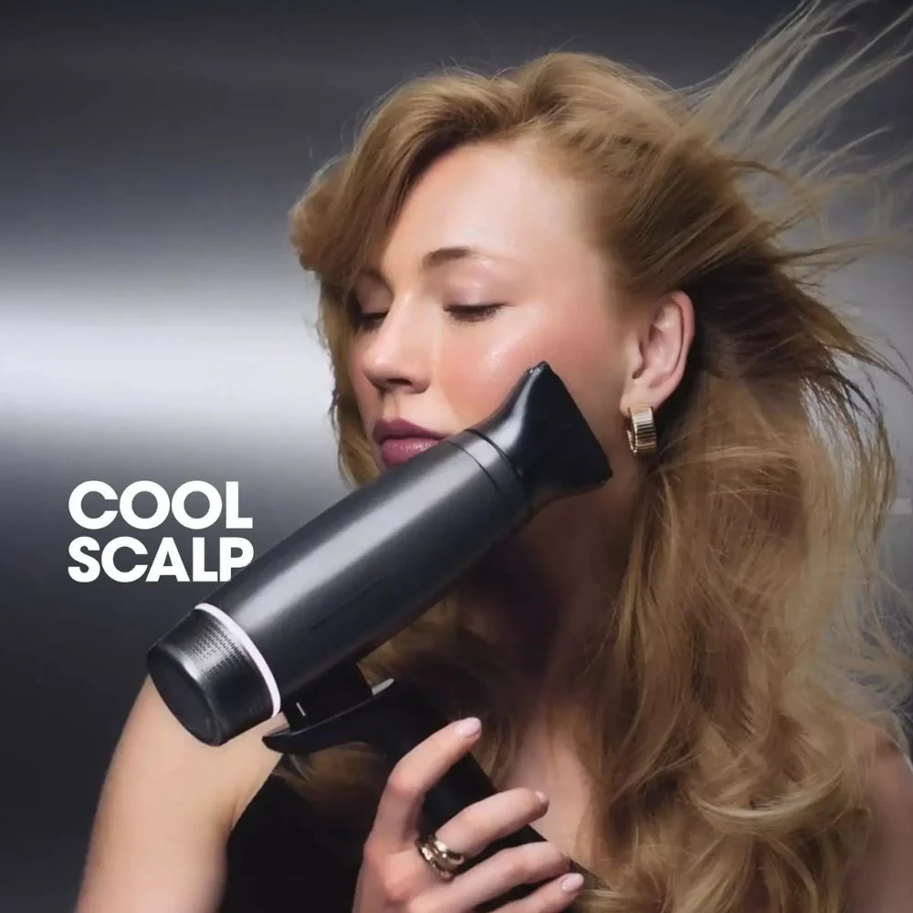 Professional Dual Air-Flow Hair Dryer - Matte Black - Image 2