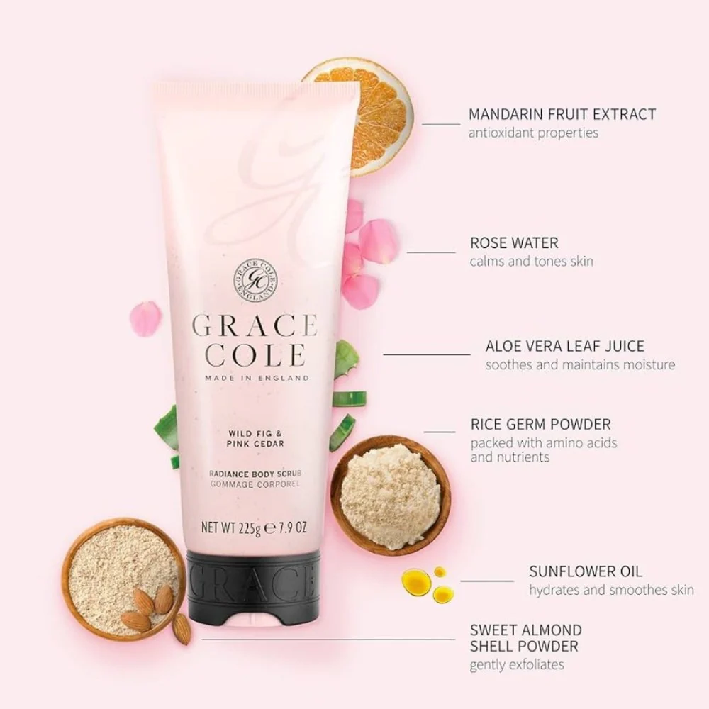 Wild Fig & Pink Cedar Body Scrub - 225g - Image 2