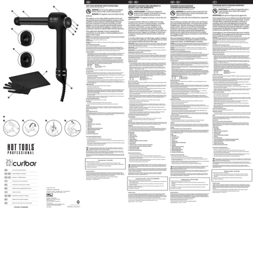 Professional Curl Bar Black Gold - 32mm - Image 8