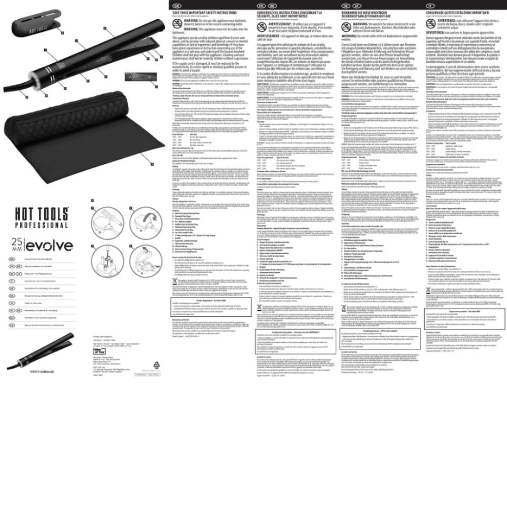 Professional Evolve Black Gold Straightener - 25mm - Image 9