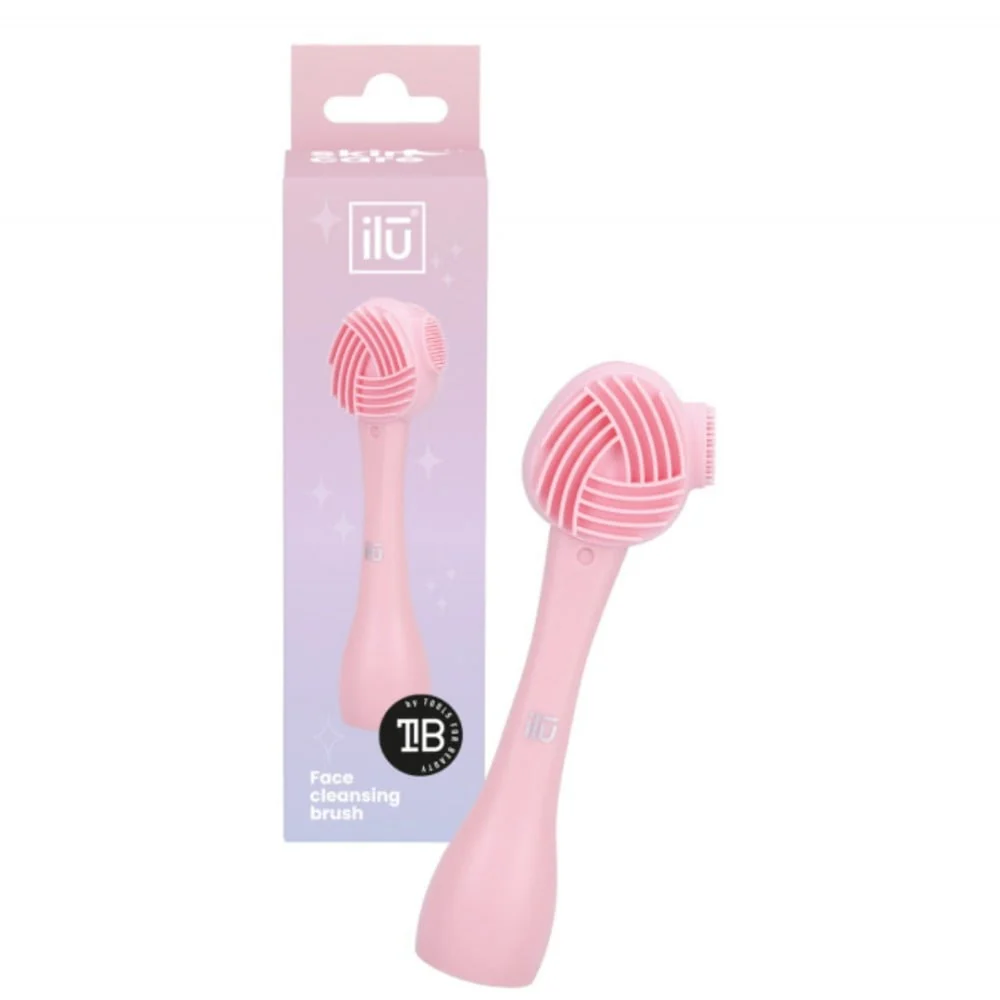 Silicone Face Cleansing Brush Multi-Textured - Pink