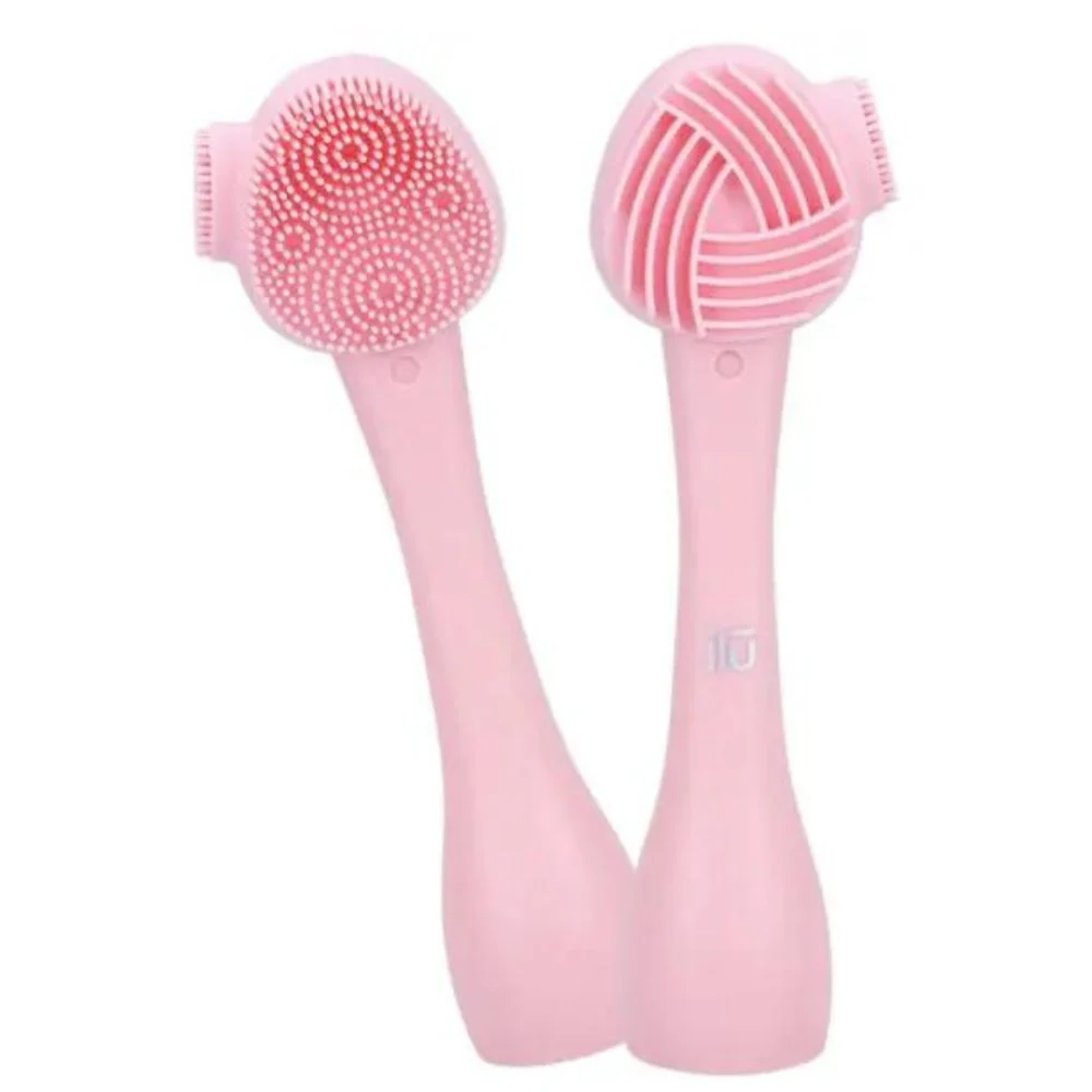 Silicone Face Cleansing Brush Multi-Textured - Pink - Image 2