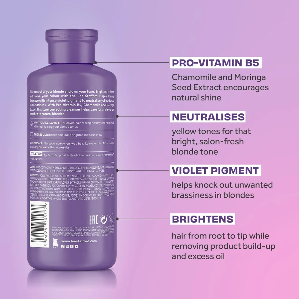 Bleach Blondes Purple Toning Shampoo - 250ml - Image 4