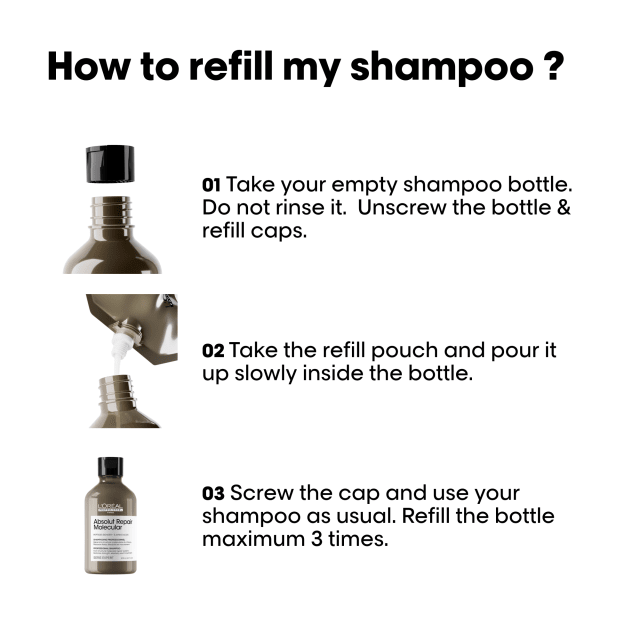 Absolut Repair Molecular Shampoo Refill - 500ml - Image 2