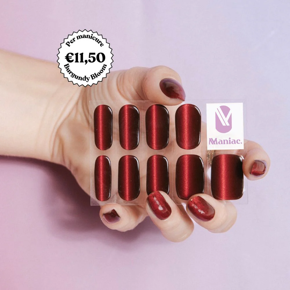 Burgundy Bloom Polish Sticker - 28pcs - Image 3