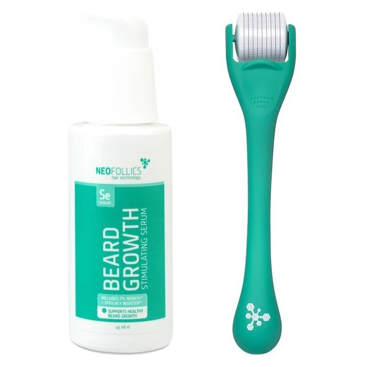 Beard Growth Stimulating Serum 45ml + Dermaroller 0.5mm