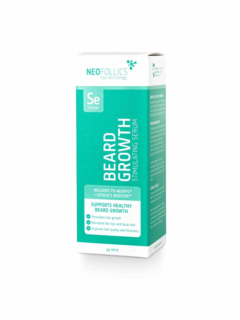 Beard Growth Stimulating Serum 45ml + Dermaroller 0.5mm - Image 4