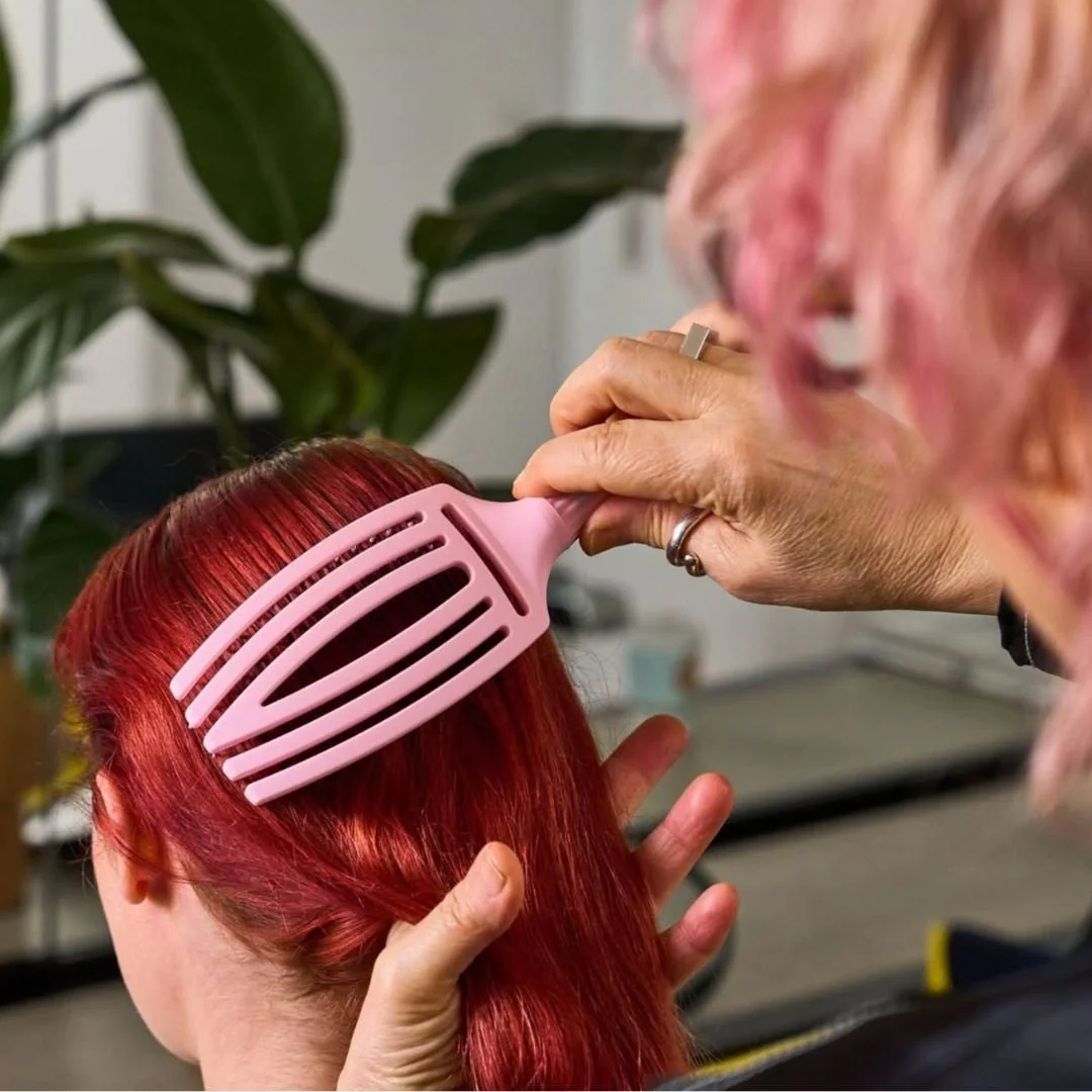 Finger Brush Combo Medium Pastel Pink Haarborstel - Large - Image 3