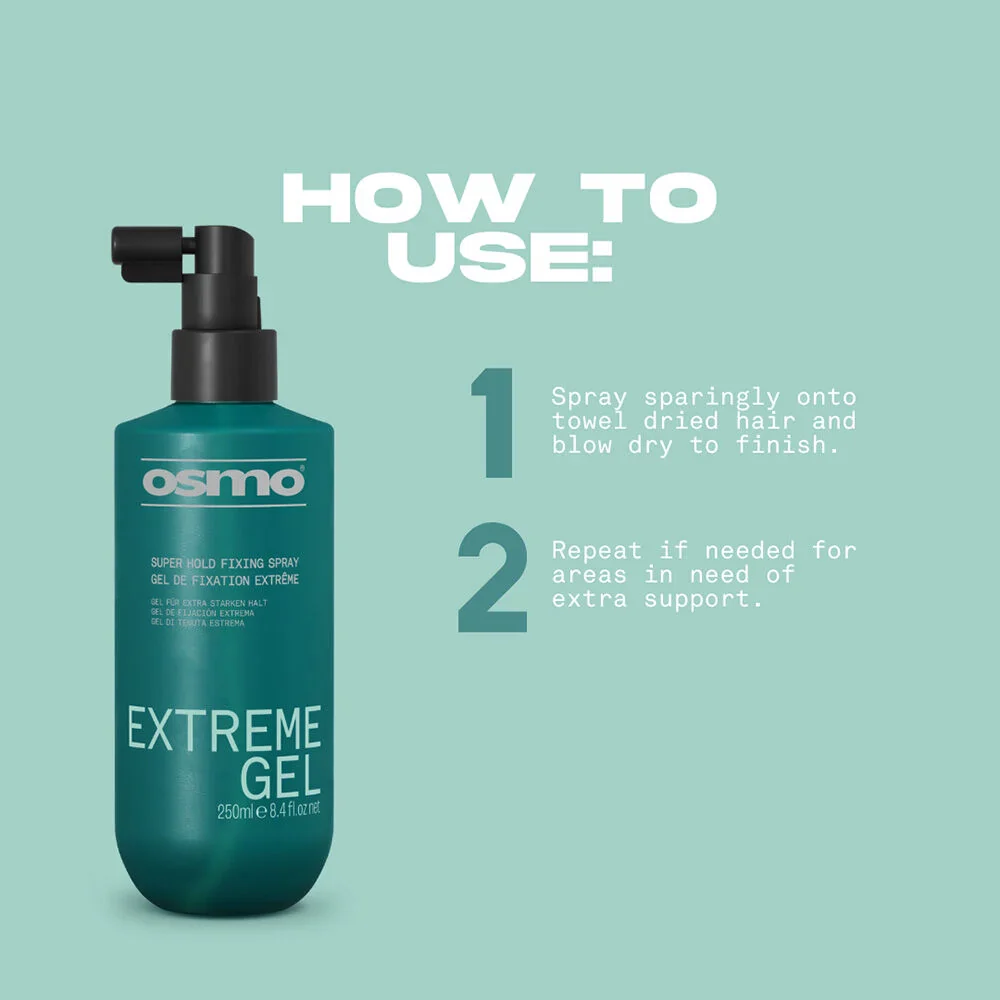 Extreme Gel Super Hold Fixing Spray - 250ml - Image 2