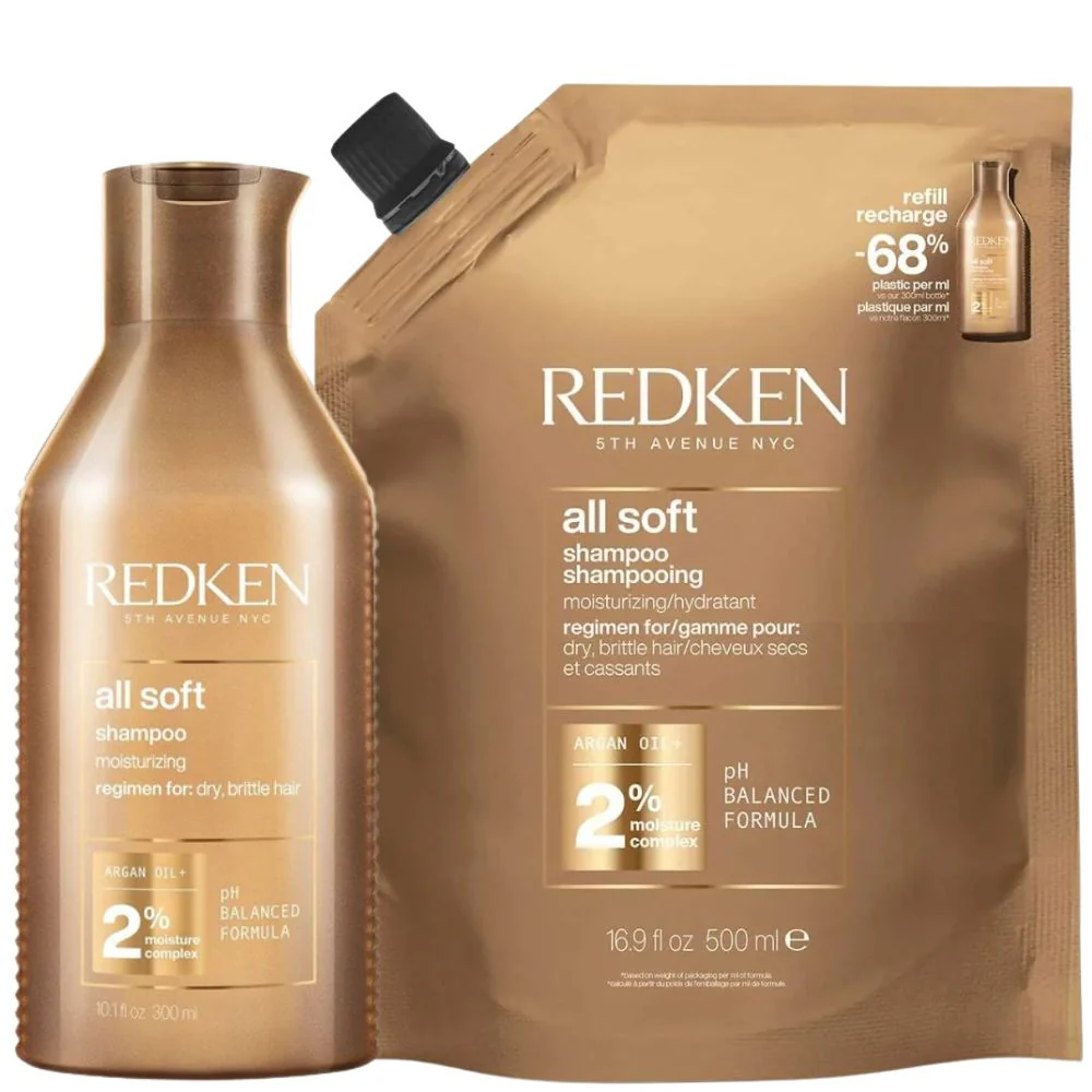 All Soft Shampoo Refill Set - 300ml + 500ml