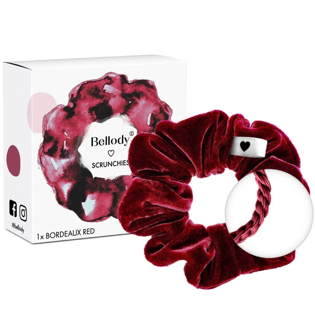 Scrunchie Haargummie - Bordeaux Rood