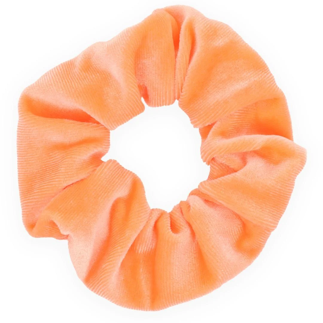 Scrunchie Velvet Neon Oranje