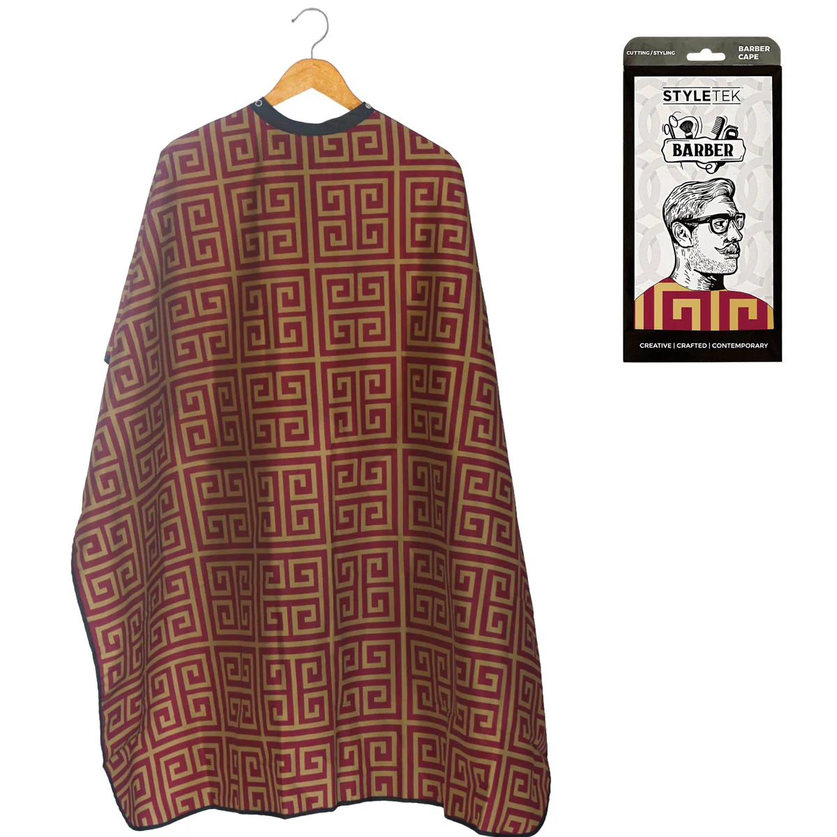 Kap/Verfmantel Red & Gold Milan met drukknopen - 152x120cm