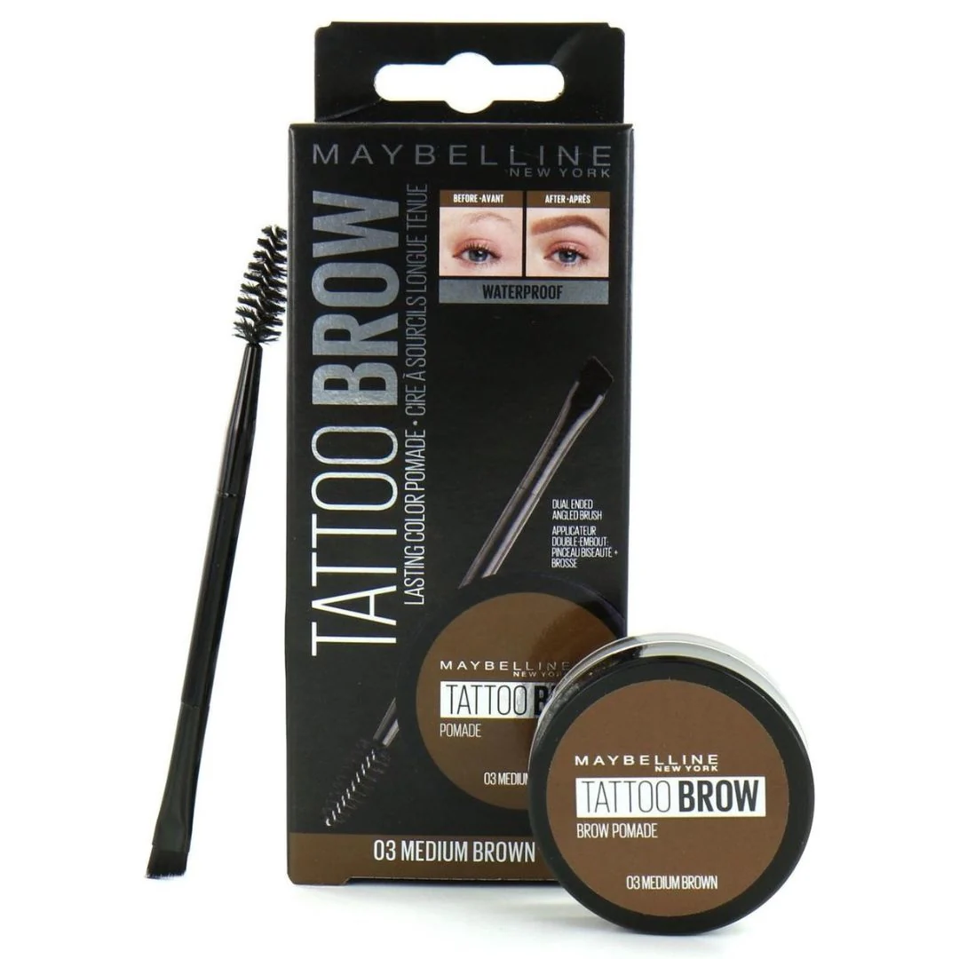 Maybelline Tattoo Brow Waterproof Pomade 03 Medium Brown - Image 2