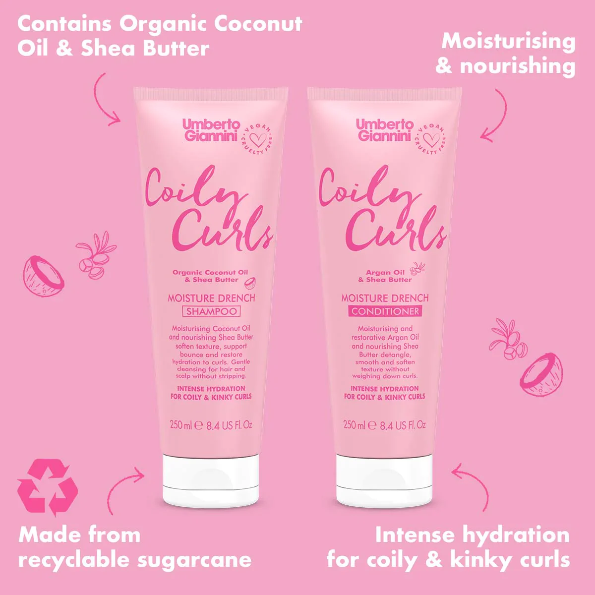 Coily Curls Moisture Conditioner - 250ml - Image 3