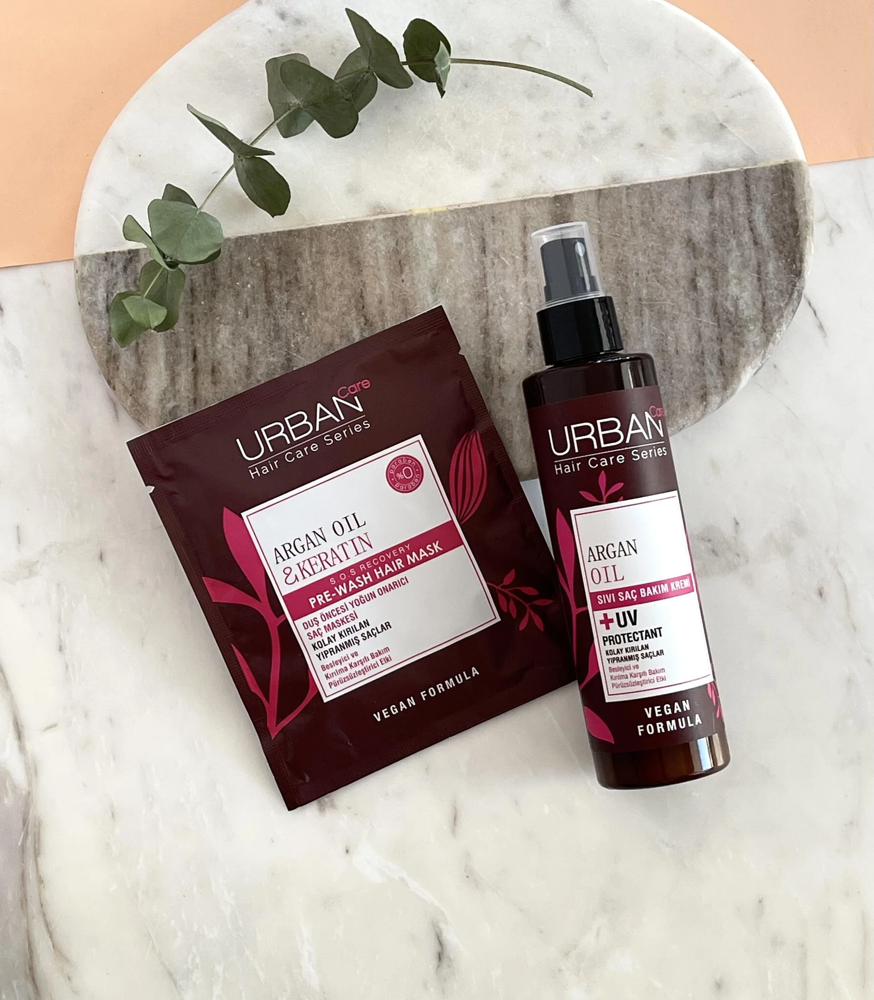 Argan Oil & Keratin Pre Hairmask - 2x50ml - Image 2