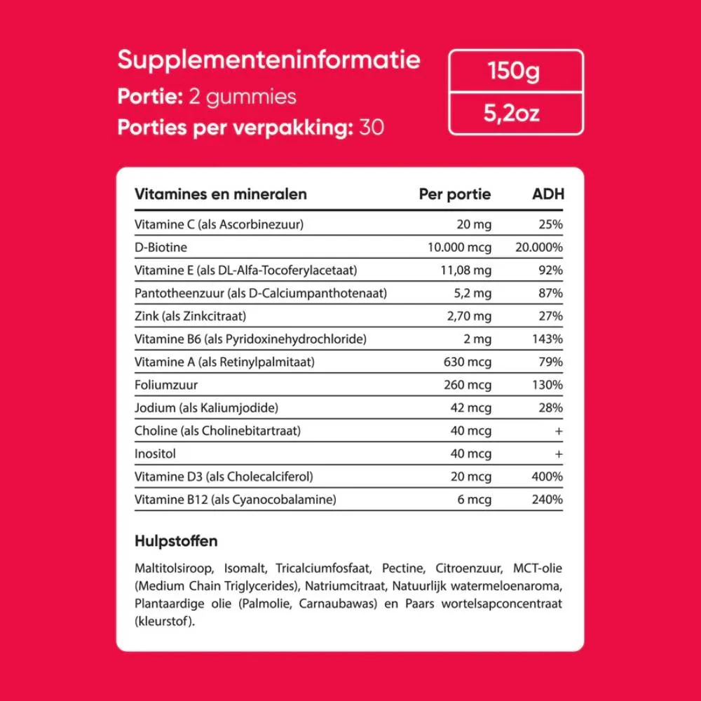 Hair vitamins Watermelon - 60pcs - Image 3