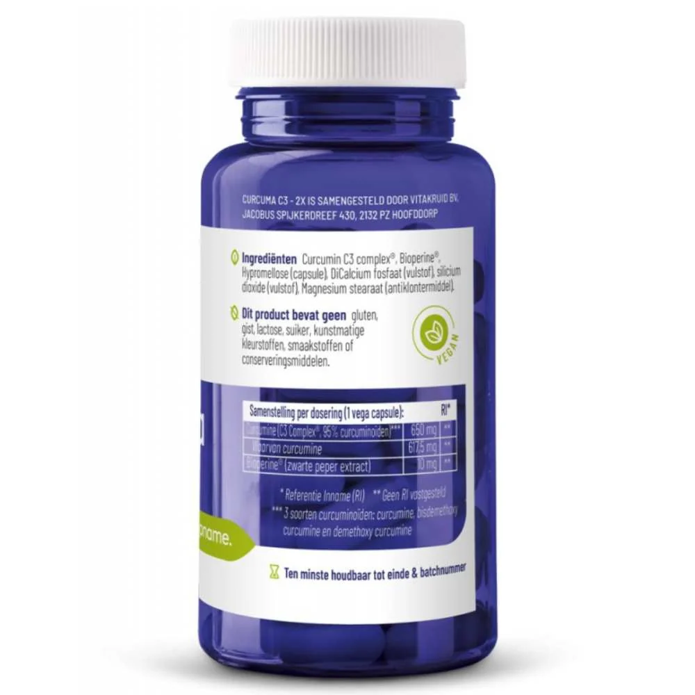 Curcuma C3-2X - 60 Vegan Capsules - Image 3