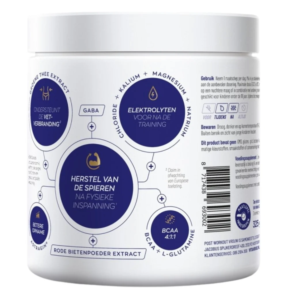 Elite Post Workout Vrouw 20 dagen - 325gr - Image 4
