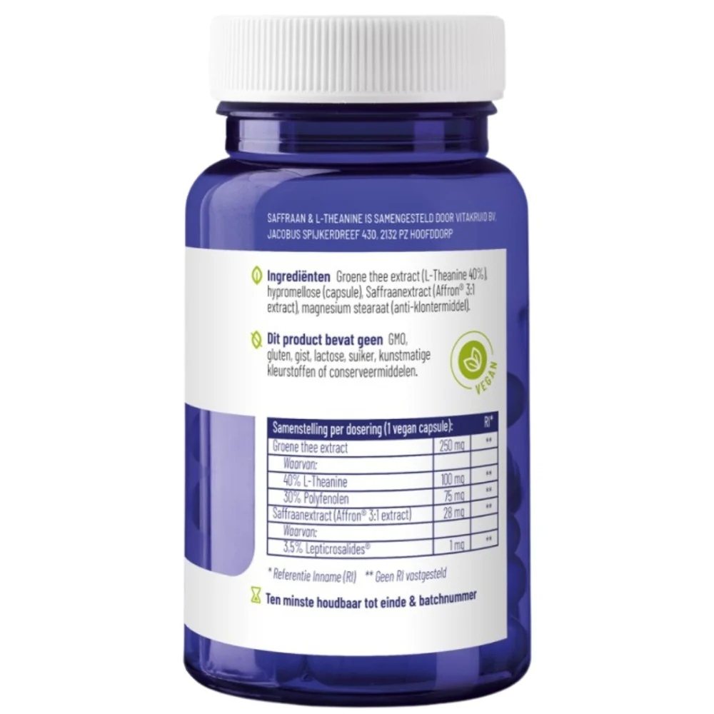Saffraan & L-Theanine met 28mg Affron - Image 3