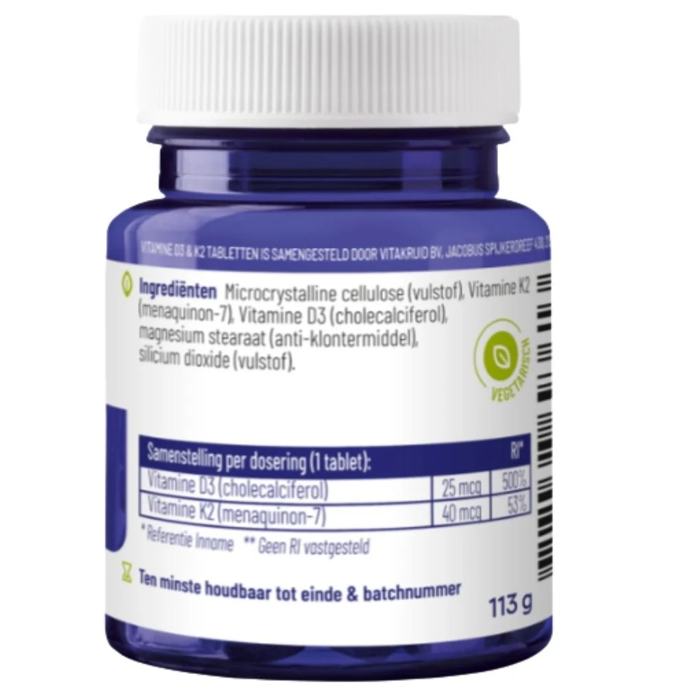 Vitamine D3 & K2 25mcg | 40mcg - 90pcs - Image 2
