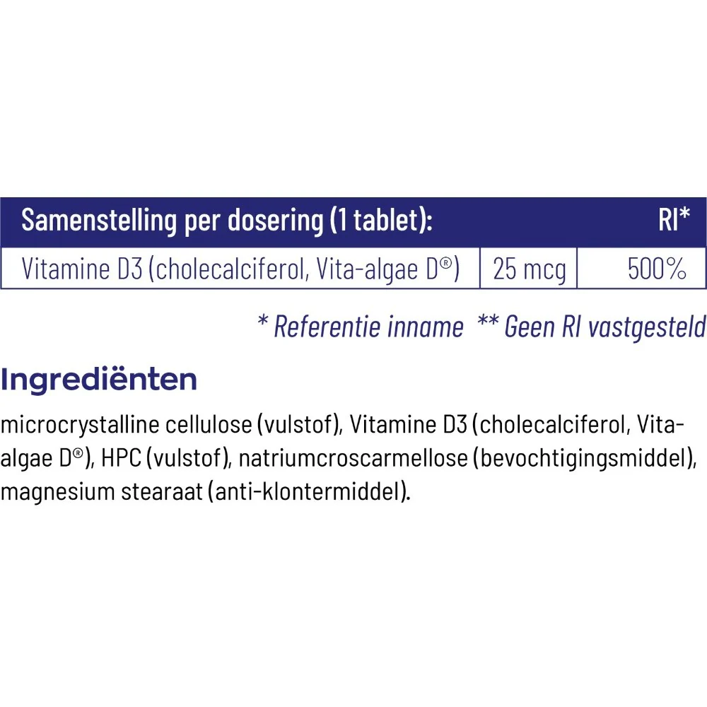 Vegan Vitamine D3 25 mcg / 1000 IE - 120pcs - Image 3