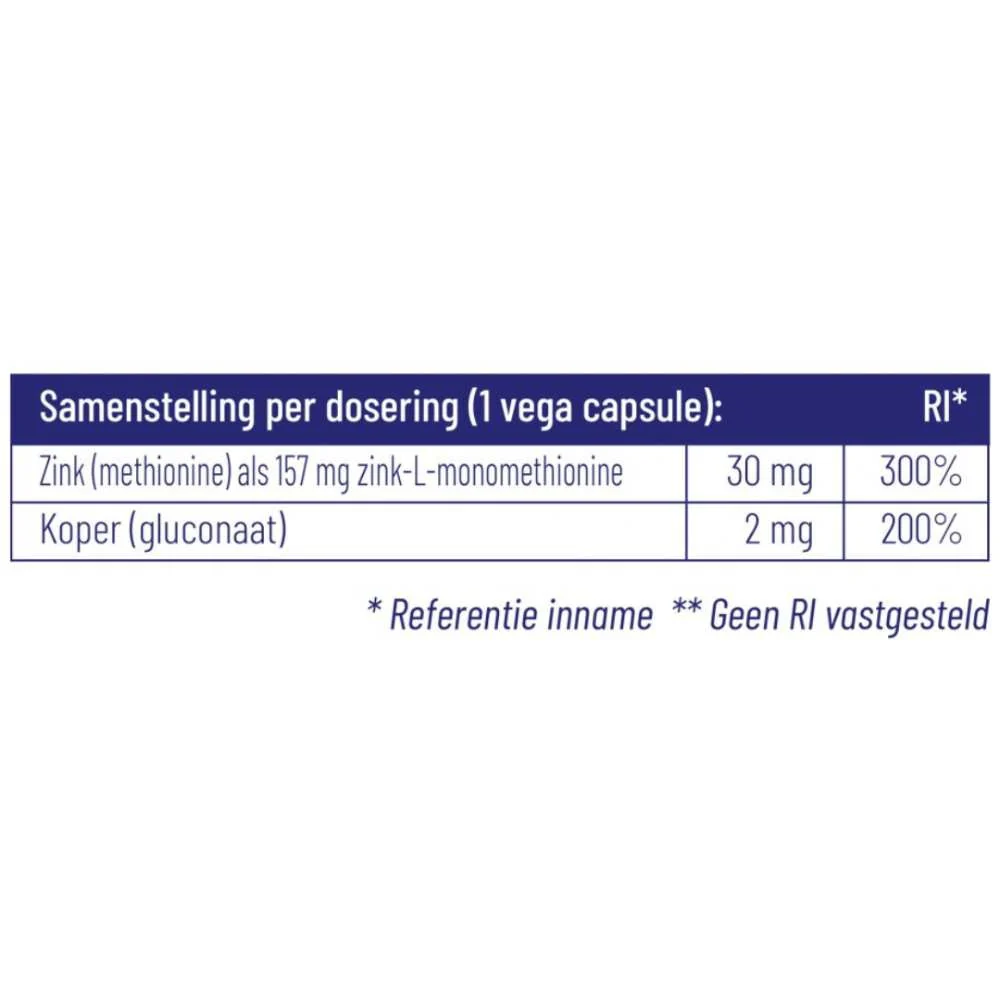 Zink-Methionine & Koper - 90 Vegan Capsules - Image 4
