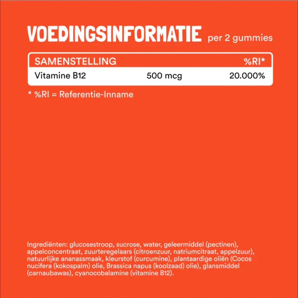 Vitamine B12 Energie Gummie - 60pcs - Image 4