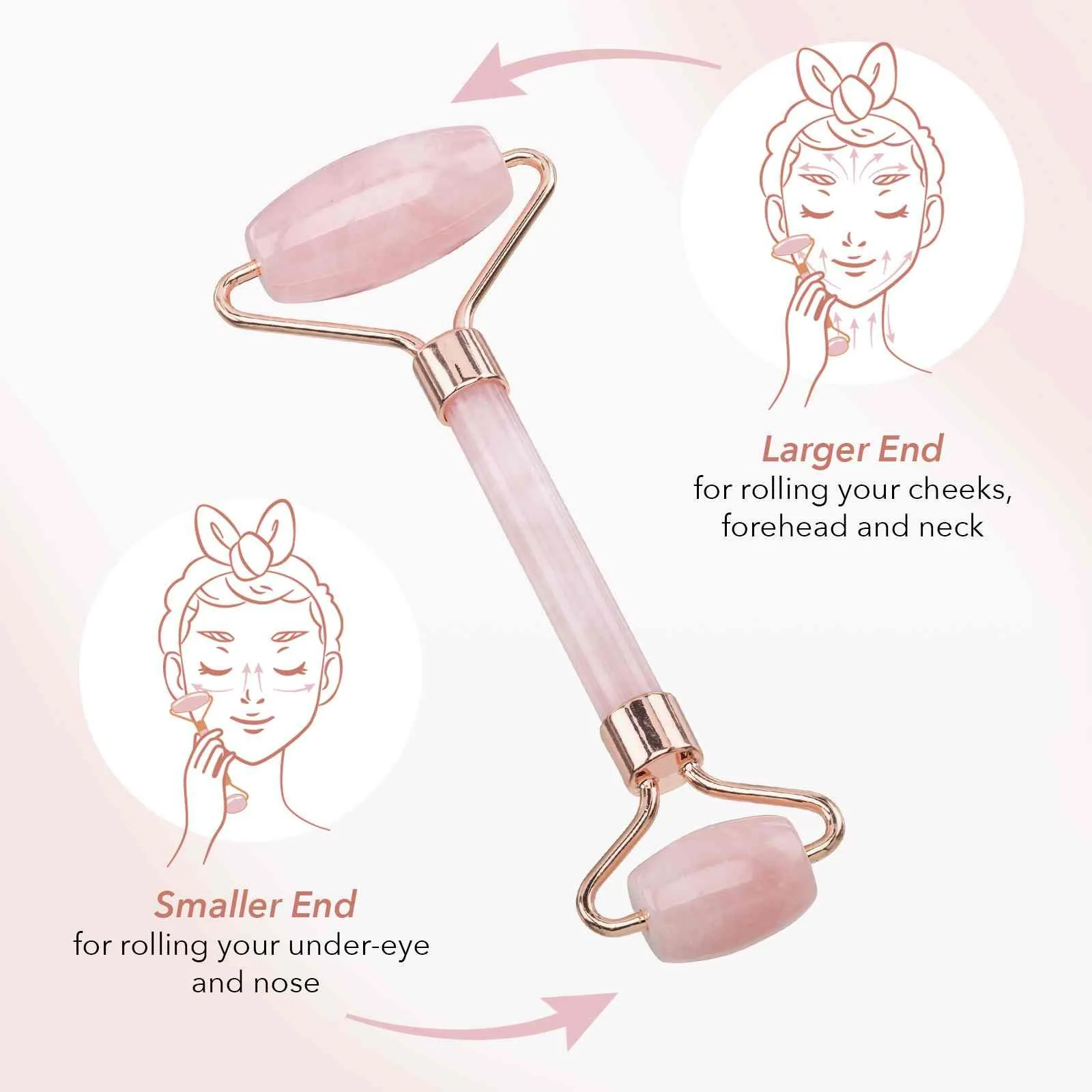 Rose Quartz Gezichtsroller - Image 5